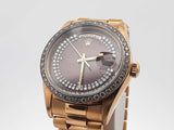 Rolex Day Date President 18k Yg Aftermarket Bezel 36mm Automatic Watch Sd0825wrzxsa