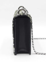 Marc Jacobs Glam Shot Bag In Black Leather & Multicolor Camo Sequins Fw0126lrzdu