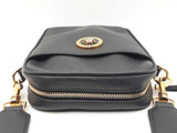 Versace Black Pebbled Leather Medusa Crossbody Bag Sd0726wzxdu