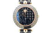 Versace Vanitas Black Dial 40mm Gold Tone Stainless Steel Watch Eb1024lrxsa