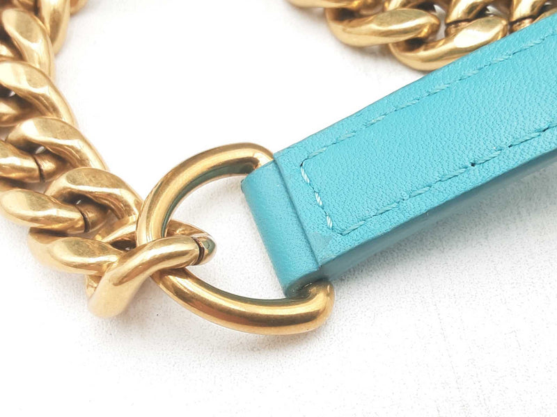 Louis Vuitton Malibu Green Calfskin Nu Wave Chain Shoulder Bag Sd0325exzsa