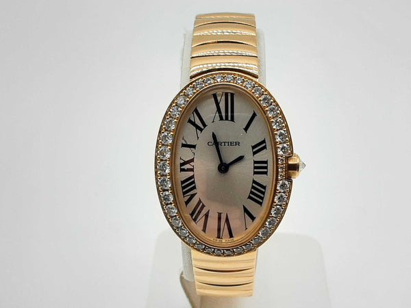 Cartier 3208 24mm Baignoire 18k Yellow Gold Diamond Bezel Quartz Watch Do0125exzxde