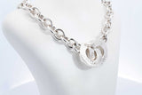 Tiffany & Co. Interlocking Circles 925 Necklace 38.3g 15.5 Inches Fw0426lzxdu