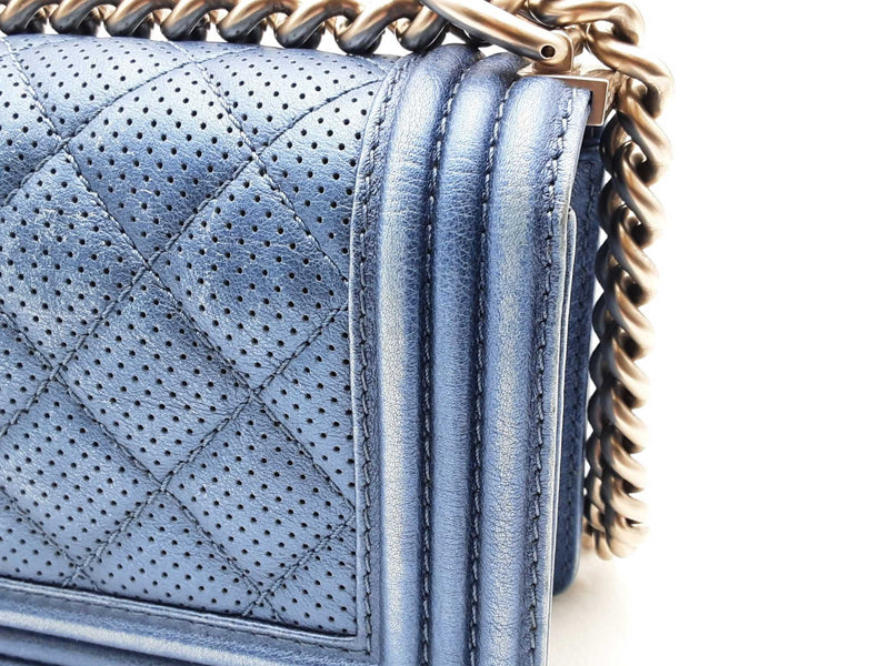 Chanel Small Boy Bag Blue Shoulder Bag Aa0425lwzxsa