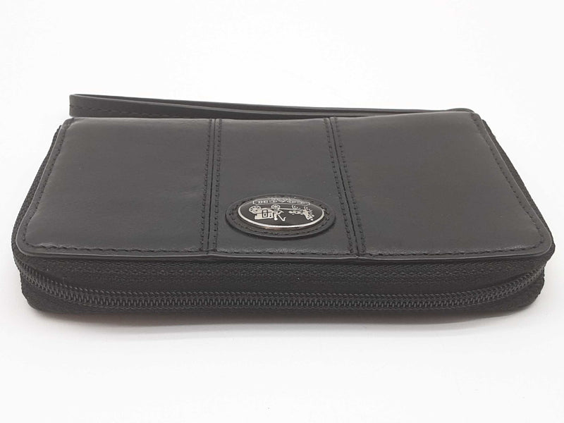 Coach Black Leather Wristlet Zipper Wallet Do0525wxde