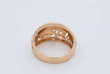 14k Yellow Gold Hisbiscus Flower Dome Ring 3.9 Grams Size 7.75 Eb0626orxdu