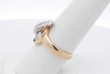 Diamond & Mother Of Pearl Inlay 14k Yellow & White Gold Ring 5.6 Grams Size 7.5 Eb0126oxzsa