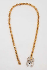 Chanel Cc Logo Silver-tone Belt Buckle & Gold-tone Chain Belt Fw0725ixzdu