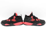 Nike Air Jordan Retro 4  (Ps) Black & Red Sneakers Size 2y Eb0423wrdu