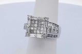0.8cttw Diamond Ring In 14k White Gold 10.2 Grams Size 6 Eb0926exzde