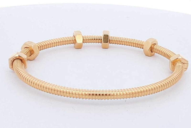 Cartier Ecrou De Cartier 18k Yellow Gold Bracelet 27.5 Grams Size 16 Eb824rixzsa