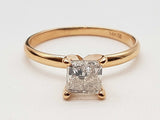 0.60 Carat Princess Cut Diamond 14k Yg 2.1g Solitaire Ring Size 8 Do0925rxzde