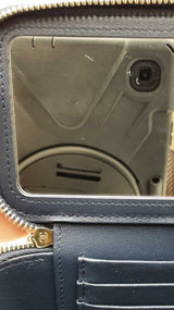 Chanel Small Top Handle Vanity In Navy Blue Matelassé Lambskin Fw1025orxzdu