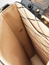 Louis Vuitton Vertical Trunk In Monogram Coated Canvas & Black Leather Fw0726rxzdu