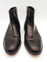 Stamati Mastroianni Black Leather Ankle Boots Size 10.5m Womens Do0925orxde