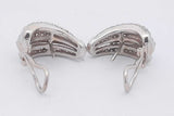 4.0cttw Diamond Stud Omega Back Earrings In 18k White Gold 18 Grams Eb0326loixsa