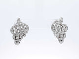 0.88 Cttw Diamond & 18k White Gold Cluster Earrings 8.6 Grams Fw0925llxzdu