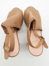 Kate Spade Taupe Tan Leather Slingback Heels Size Us 8m Do0525lxde