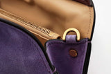 Versace Vivian Purple Suede Clutch Eb0726wrxsa