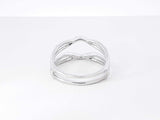 0.62 Cttw Diamond & 10k White Gold Enhancer Ring 3.8 Grams Size 8.5 Fw0426wzxdu