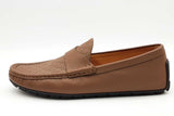 Gucci Guccissima Embossed Gg Monogram Driving Loafers Size 7.5 Eb0726crsa