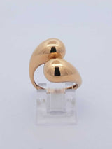 18k Yellow Gold Double Drop Wrap Ring 3.7 Grams Size 7 Fw0625oordu