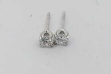 0.34cttw Diamond Stud Earrings In 14k White Gold 0.8 Grams Eb0926lxzsa