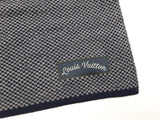 Louis Vuitton Signature Logo Blue Gray Wool Scarf Do1025lcrde