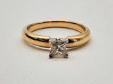 Approx 0.43 Carat Diamond 14k Two-tone Gold Solitaire Ring Size 7 Do0824srxde