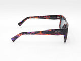Prada Striped Radica Rectangular Acetate Frame Blue Lens Sunglasses Fw0925crdu