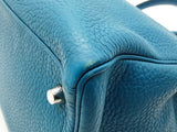 Hermes Kelly 35cm Cobalt Blue Clemence Palladium Shoulder Bag. Do0126lzxzxde