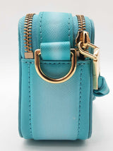 Marc Jacobs Fluoro Edge Snapshot Blue Leather Crossbody Bag Do0825ixde