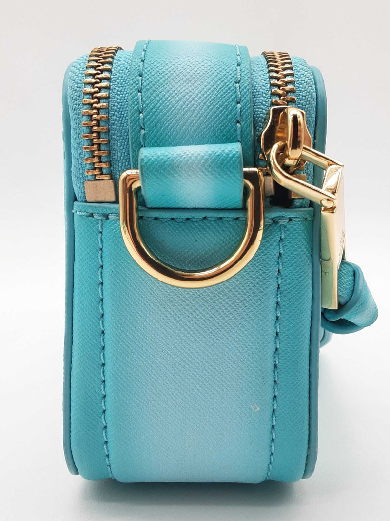 Marc Jacobs Fluoro Edge Snapshot Blue Leather Crossbody Bag Do0825ixde
