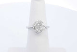 18k White Gold Diamond Cluster Ring 4.3 Grams Size 5 Eb0526rrxde