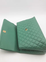 Chanel Green Quilted Caviar Cocotop Handle Flap Bag Eb0626oixzsa