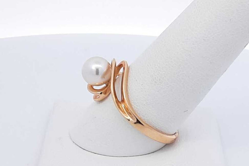 Pearl Ring In 14k Yellow Gold 3.3 Grams Size 9 Eb0925llxdu