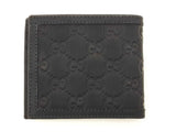 Gucci Guccissima Web Bifold Wallet In Embossed Navy Blue Leather Fw1225crdu