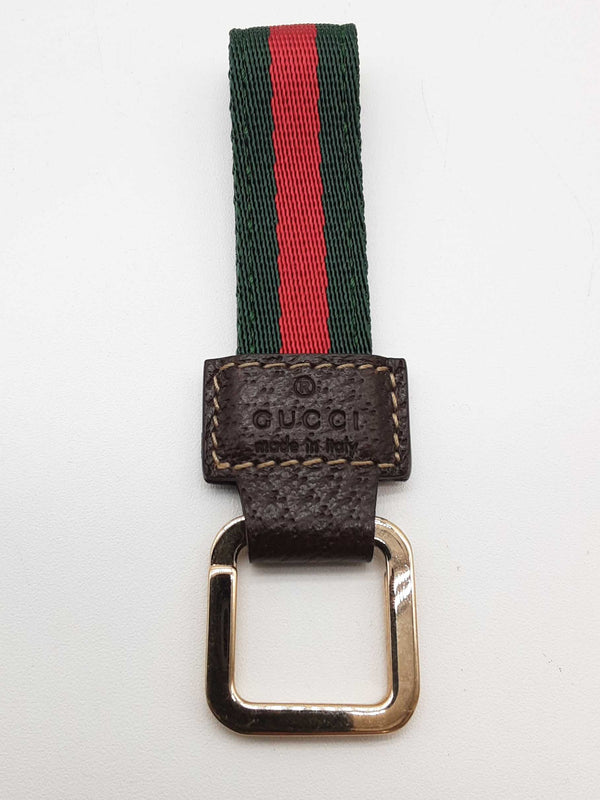 Gucci Green Red Web Nylon Keychain Do0625ixde