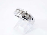 0.85 Ctw Channel-set Diamond & 10k Gold Wedding Band 4.2g Size 10.75 Fw0426wxzdu