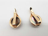 Dark Iridescent Mother Of Pearl 14k Yellow Gold 11.38g Ensemble Do0626cxzde