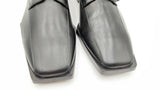 Balenciaga Bloc Rim Square Black Leather Derby Shoes Size 46 Fw1024lxzdu