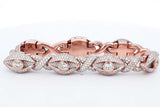 Approx. 24.68ctw Diamond Bracelet 14k Rose Gold 82.7 Grams 7 Inch Eb1024srxzsa