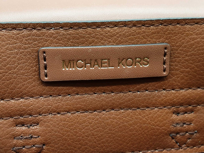 Michael Kors Emilia Brown Signature Coated Canvas Leather Backpack Do0325rxde