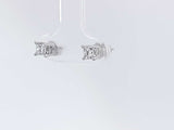 0.50 Cttw Diamond 14k White Gold Double Stud Earrings 0.80 Grams Aa0725ozxsa