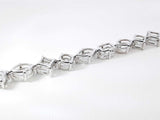 11.53 Cttw Mixed-cut Diamond & 95% Platinum Tennis Bracelet 19.7 Grams 7.5 Inch Fw0626ixzxdu