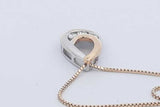 0.18cttw Diamond Two Tone 14k Gold Pendant Necklace 4.4 Grams 18 In Eb0226loxdu