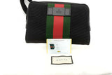 Gucci Techno Web Stripe Black Canvas Belt Bag Eb0524wrxdu