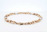 14k Two-tone Yellow & White Gold Fancy Link Bracelet 11.3g 9 Inch Fw01125irxdu