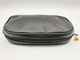 Gucci Black Leather Toiletry Pouch Do0125rxde