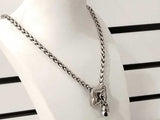 David Yurman Sterling Silver Diamond Quatrefoil Lariat Necklace 16.5 Inch Mk0726wzxmia